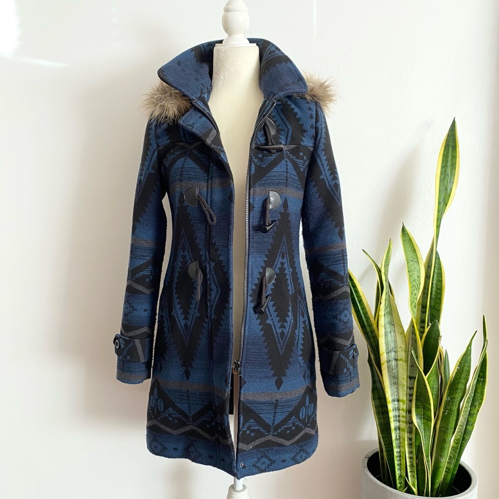 Fur Hooded Peacoat